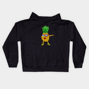 Funny Dance Dabbing Pineapple Glasses Summer Beach Kids Hoodie